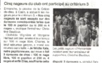 Ouest France : 15 avril 2013 : Natation : Cinq nageurs du club ont participé au critérium 3